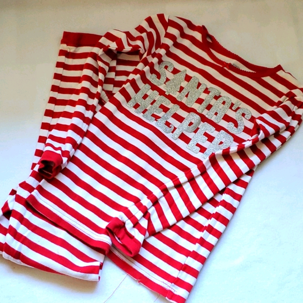 Santa's Helper Christmas Pajamas Size 7 D